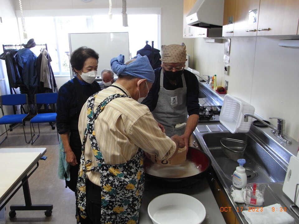 清田区民シニアスクール「おいしい蕎麦打ち講座」