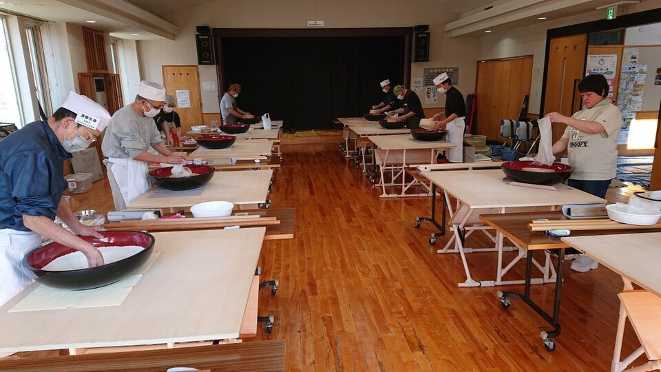 恵庭手打ちそばの会　４月の活動（いくみ会館にて）