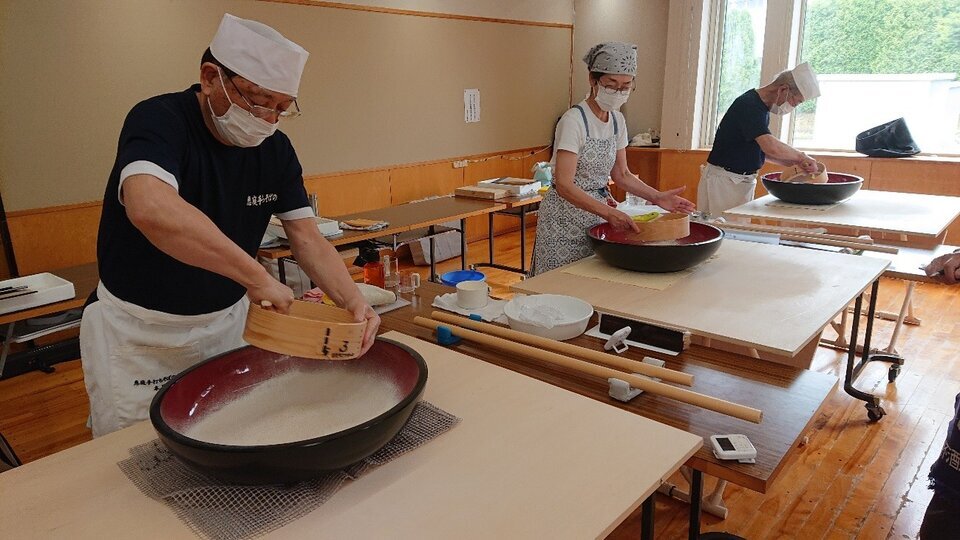 恵庭手打ちそばの会　6月の活動（いくみ会館にて）