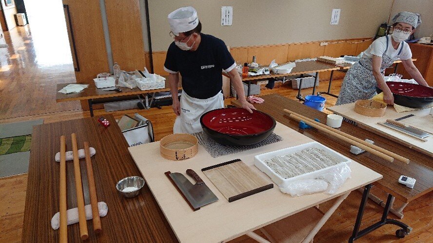恵庭手打ちそばの会　6月の活動（いくみ会館にて）