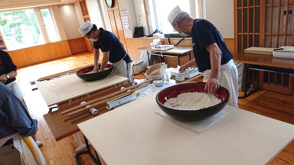 恵庭手打ちそばの会　6月の活動（いくみ会館にて）