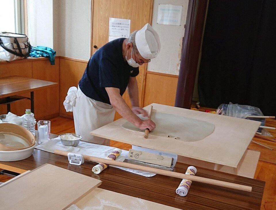 恵庭手打ちそばの会　6月の活動（いくみ会館にて）