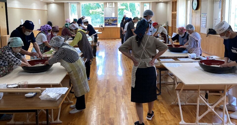 恵庭手打ちそばの会　6月の活動（いくみ会館にて）